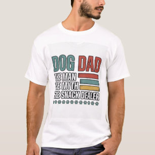 Hond Papa De Snack Dealer Vintage Paw Print T-shir T-shirt
