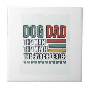Hond Papa De Snack Dealer Vintage Paw Print T-shir Tegeltje