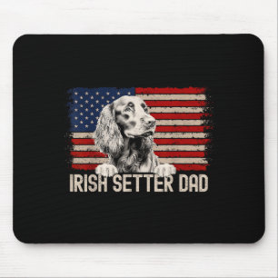 Hond Papa Ever Amerikaanse Vlag - Irish Setter Pap Muismat