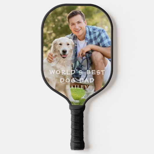 Hond Papa Foto Pickleball Paddle (Voorkant)