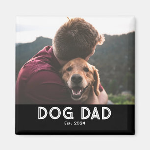 Hond Papa Gevestigd Foto Cadeau Magneet