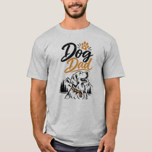 Hond Papa Golden Retriever Berg T-shirt
