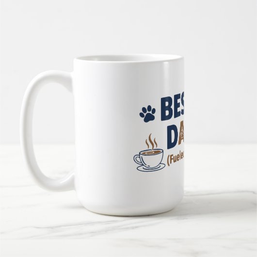 Hond Papa – Grappig Cadeau voor Hondenliefhebbers Koffiemok (Links)