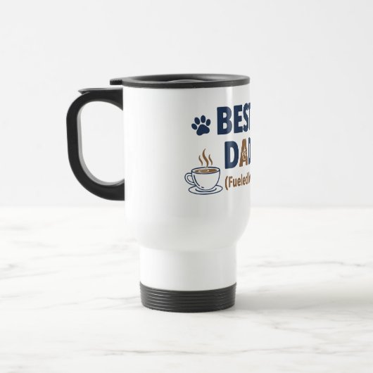 Hond Papa – Grappig Cadeau voor Hondenliefhebbers Reisbeker (Links)