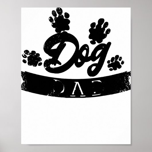 Hond Papa Grappig Ontwerp - Cadeau idee voor honde Poster (Voorkant)