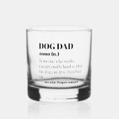 Hond Papa Grappige Definitie Woord Zelfstandig naa Whisky Glas (Achterkant)