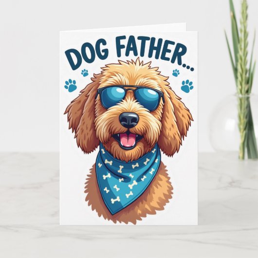 Hond Papa Grappige Kaart (Voorkant)