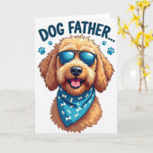 Hond Papa Grappige Kaart (Gele Bloem)
