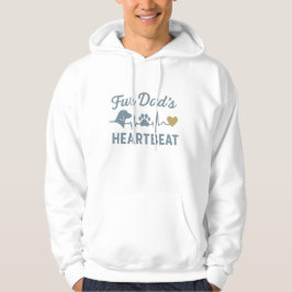 Hond papa, hartslag van de bont papa hoodie