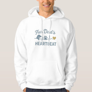 Hond papa, hartslag van de bont papa hoodie
