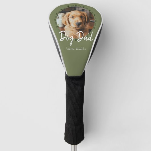 Hond papa huisdier foto golfheadcover (Voorkant)