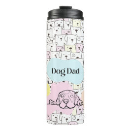 Hond Papa Huisdier Ouder Hond Print Tumbler Thermosbeker