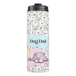Hond Papa Huisdier Ouder Hond Print Tumbler Thermosbeker