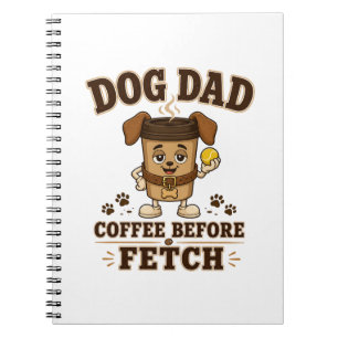 Hond Papa Koffie Voor Achterhaald Grappige Hond Pa Notitieboek