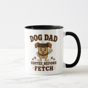 Hond Papa Koffie Voor Achterhalen Grappige Zwarte  Mok