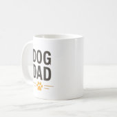 Hond Papa Met Poot Simpel Ontwerp Koffiemok (Voorkant links)