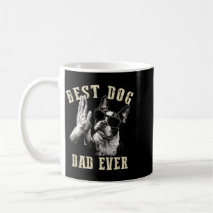 Hond Papa Ooit Vintage Grappige Schattige Boston T Koffiemok