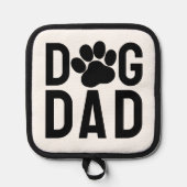 Hond papa poot print pannenlap (Voorkant)