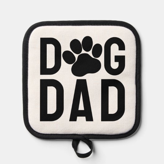 Hond papa poot print pannenlap (Voorkant)