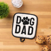 Hond papa poot print pannenlap (Top down)