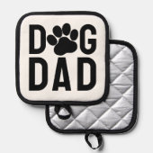 Hond papa poot print pannenlap (Voorkant / Achterkant)