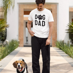 Hond papa poot print t-shirt