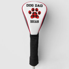 Hond Papa Poot Rood, Zwart & Wit Golfheadcover