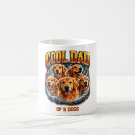 Hond Papa Portret Gepersonaliseerd Nummer Aangepas Koffiemok