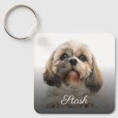 Hond papa schattig vaders dag aandenken sleutelhanger (Voorkant)