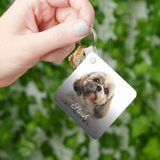 Hond papa schattig vaders dag aandenken sleutelhanger (Hand)