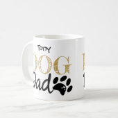 Hond papa vadersdag Pootafdruk Mok Cadeau (Voorkant links)