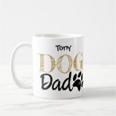 Hond papa vadersdag Pootafdruk Mok Cadeau (Links)