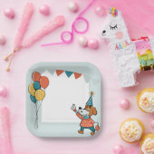 hond papieren bordje (Feest)