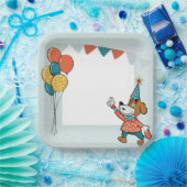 hond papieren bordje (Feest)