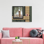Hond past foto aan canvas afdruk (Insitu (Woonkamer))