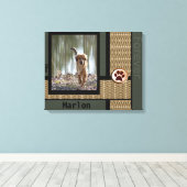 Hond past foto aan canvas afdruk (Insitu (Houten vloer))