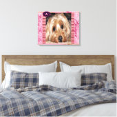 Hond past foto aan canvas afdruk (Insitu (Slaapkamer))