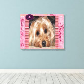 Hond past foto aan canvas afdruk (Insitu (Houten vloer))