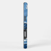 Hond Patchwork Kunst Denim iPhone Hoesje (Rechterkant)
