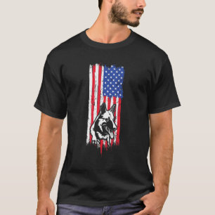 Hond Patriotische Duitse Herdershond Amerikaanse V T-shirt