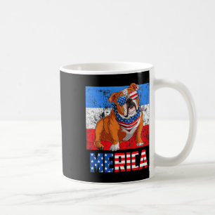 Hond Patriottisch USA 4 juli Amerikaanse vlag Amer Koffiemok