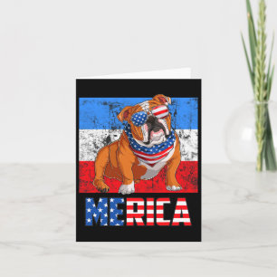 Hond Patriottisch VS 4 juli Amerikaanse Vlag Meric Kaart