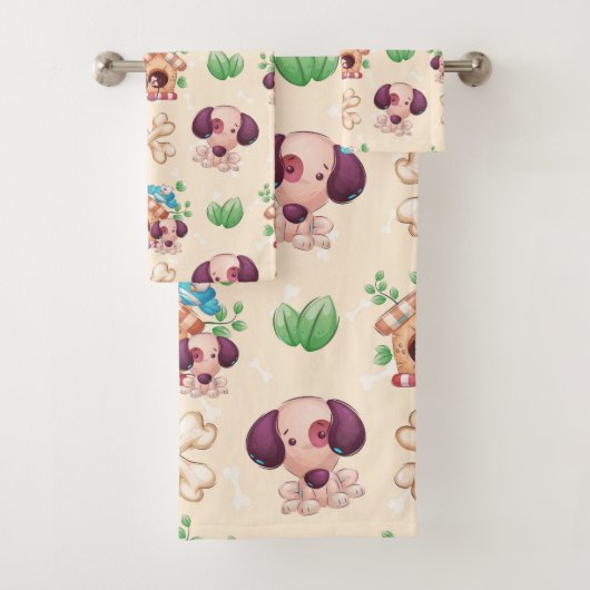 Hond patroon bad handdoek (Insitu)