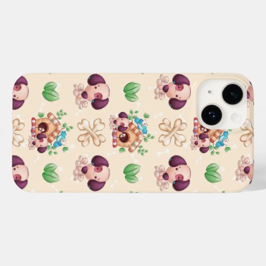 Hond patroon Case-Mate iPhone case (Achterkant (horizontaal))