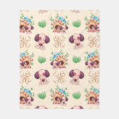 Hond patroon fleece deken (Voorkant)