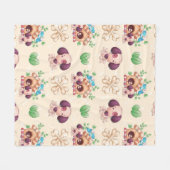 Hond patroon fleece deken (Voorkant (Horizontaal))