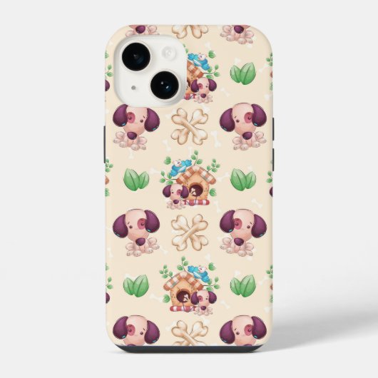 Hond patroon iPhone hoesje (Achterkant)