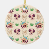 Hond patroon keramisch ornament (Voorkant)