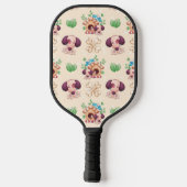 Hond patroon pickleball paddle (Achterkant)