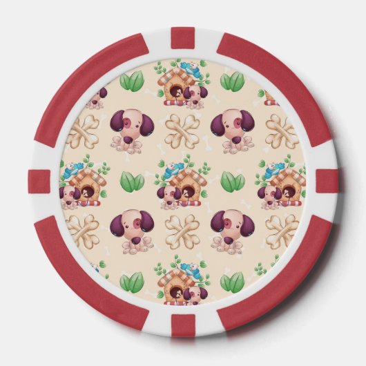 Hond patroon poker chips (Voorkant)